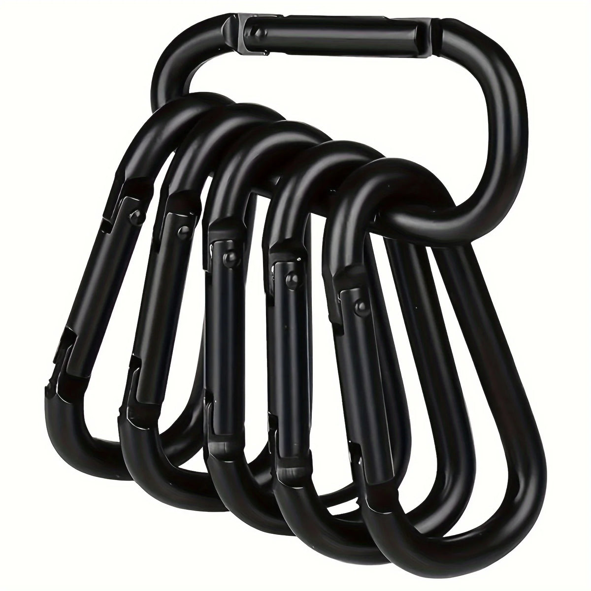 Aluminum D Ring Carabiners - 6pcs