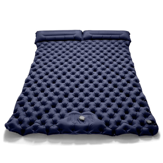 Double Inflatable Sleeping Pad - Navy Blue