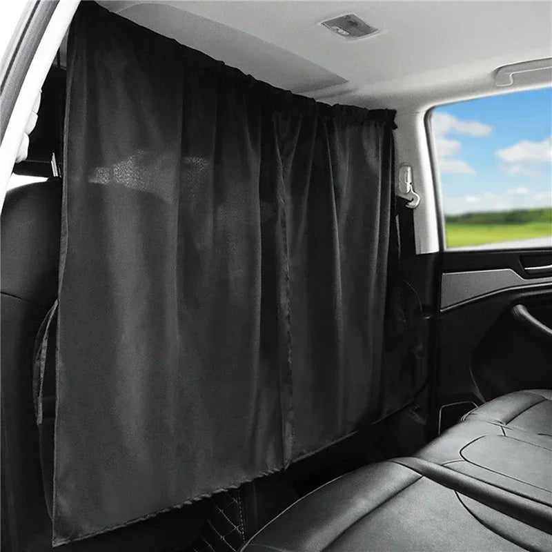 Car Divider Privacy Curtain - in use