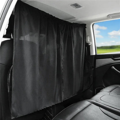 Car Divider Privacy Curtain - in use