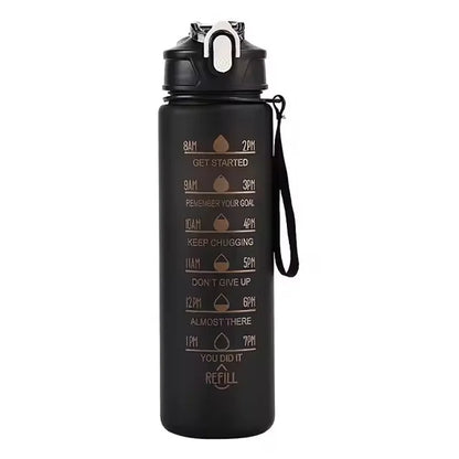 Time Marker Water Bottle - Black Gold