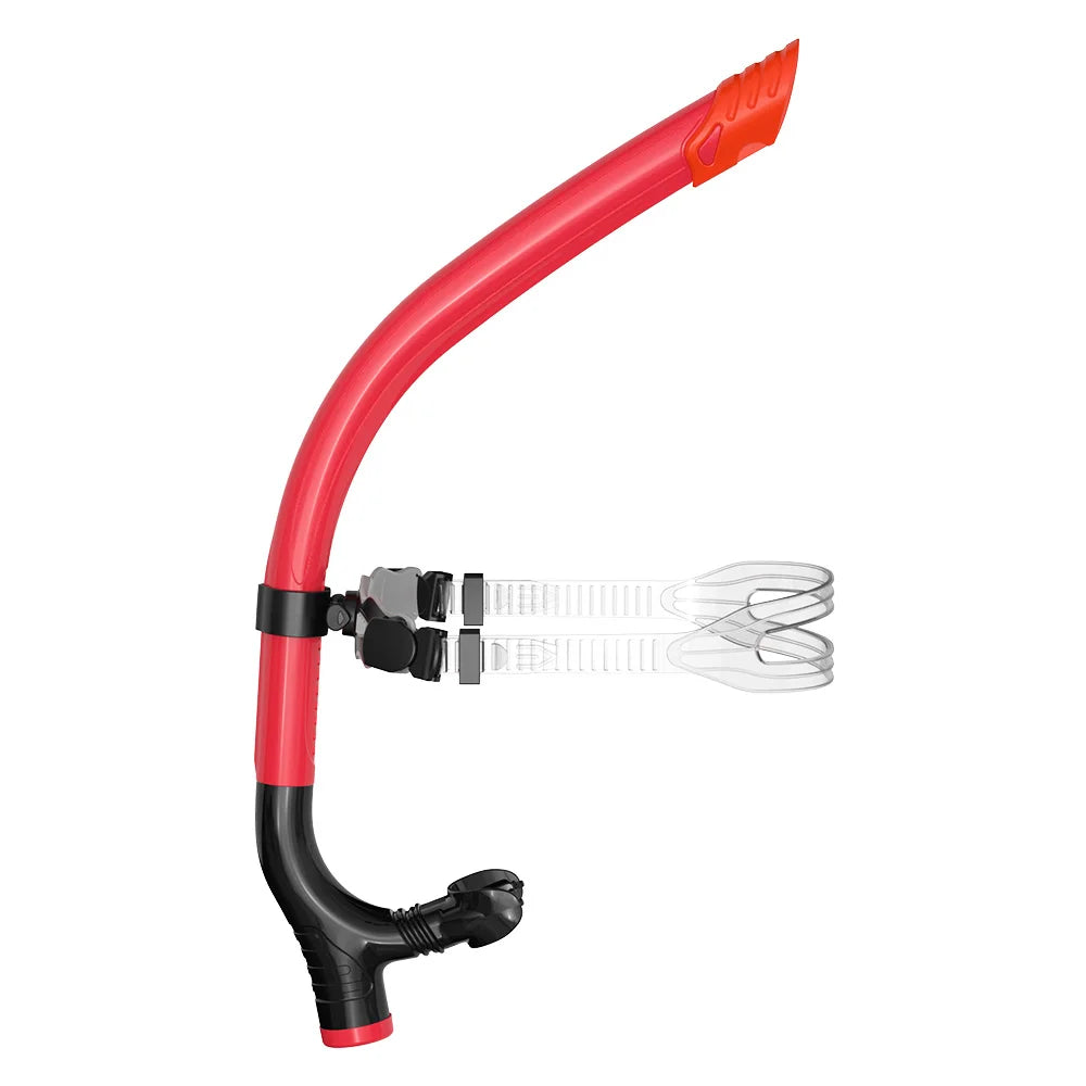 Center Mount Swim Snorkel - Red