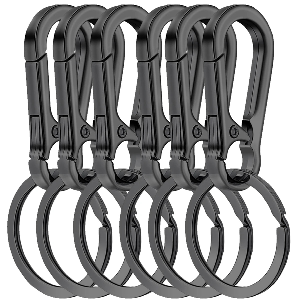 Carabiner Keychain Clips - Black