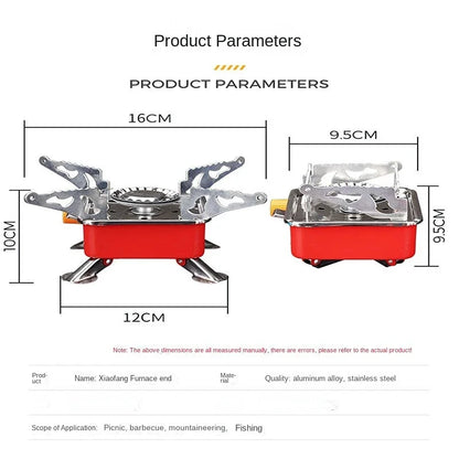Square Folding Camp Stove - detail