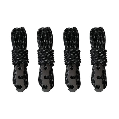 Reflective Tent Guy Lines - Black 4pcs
