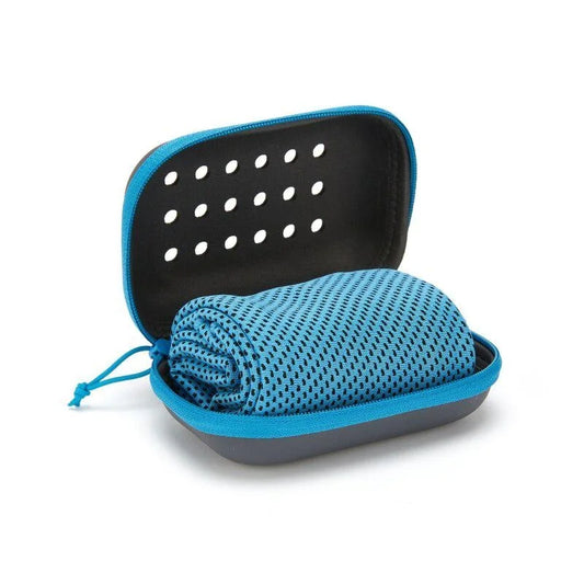 Cooling Towel with Case - Blue