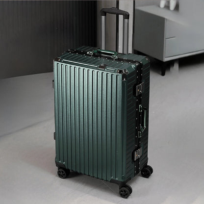 Aluminum Frame Carry On Suitcase - Dark Green