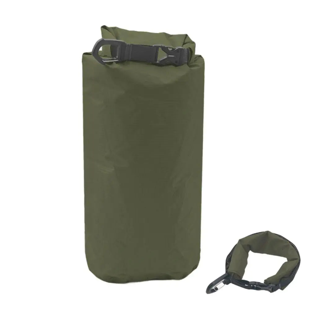 Packable Dry Bag with Carabiner - Olive Green