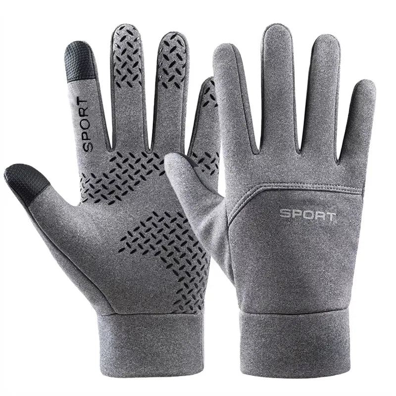 Windproof Touchscreen Gloves - Gray / M
