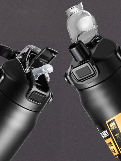 Pop Up Straw Insulated Bottle
