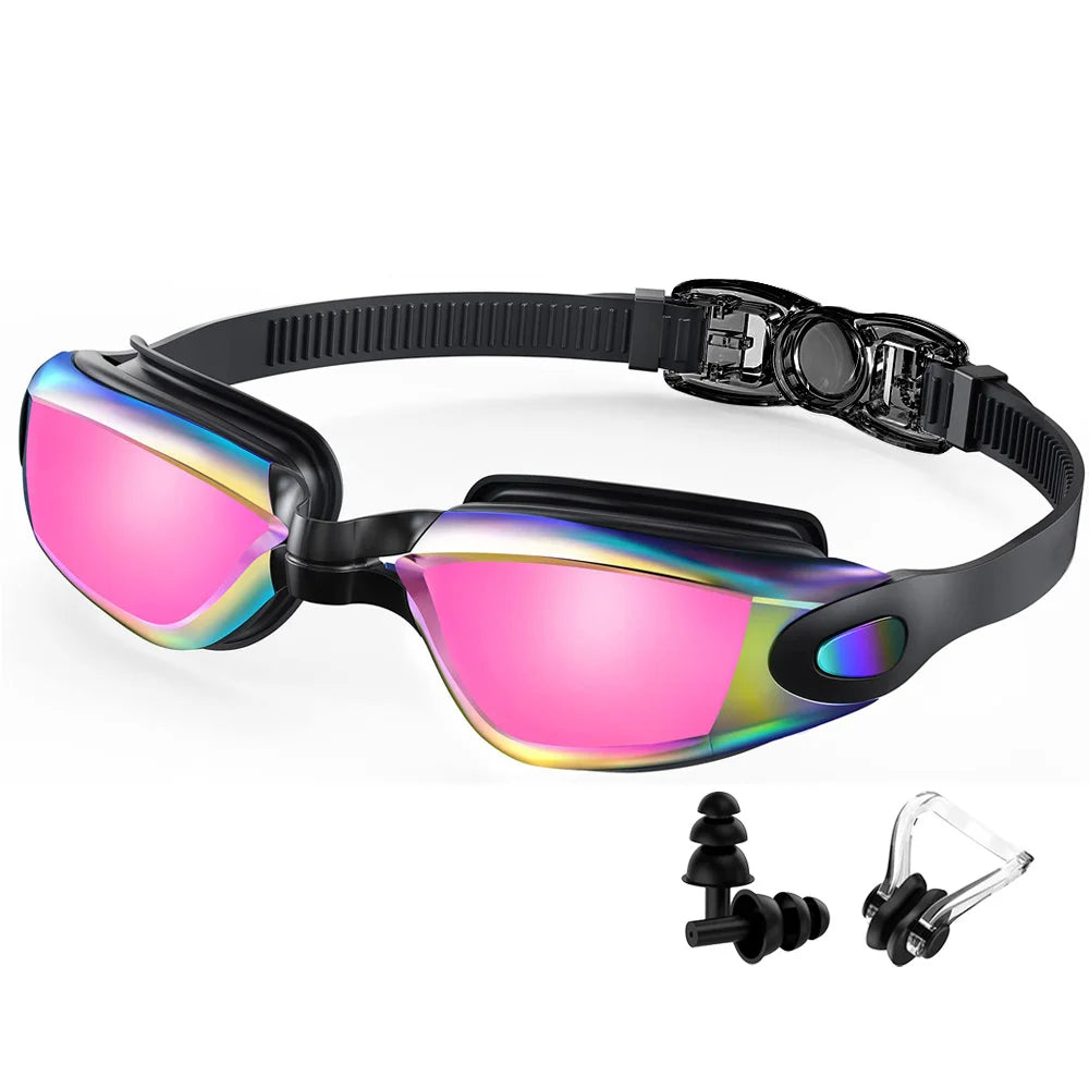 Swim Goggles with Ear Plugs - Fuchsia