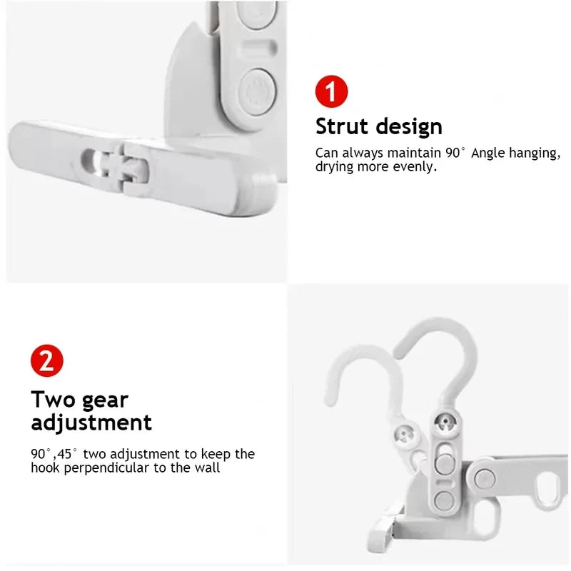 Foldable Travel Clothes Hanger - in use