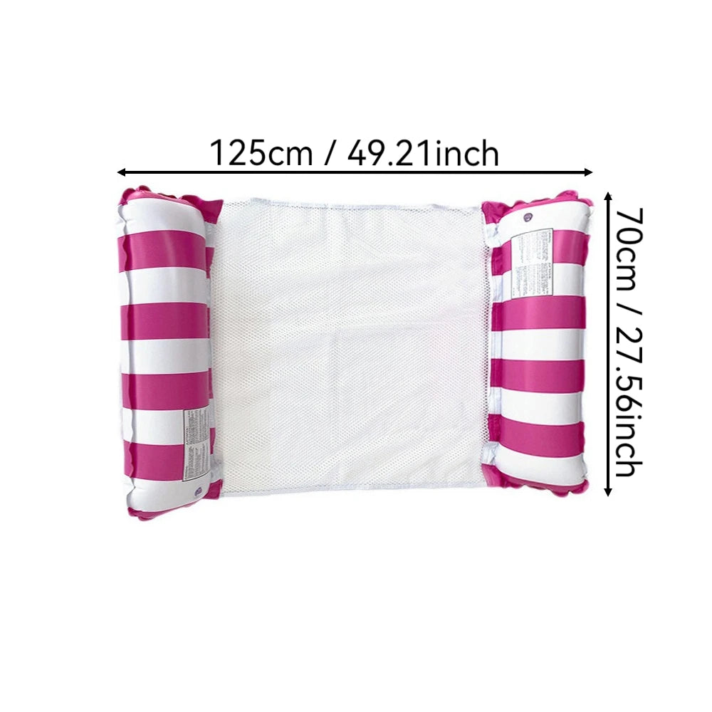 Inflatable Water Hammock - Rose Red