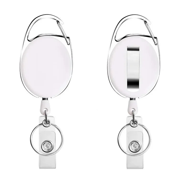 Retractable Badge Reel - White