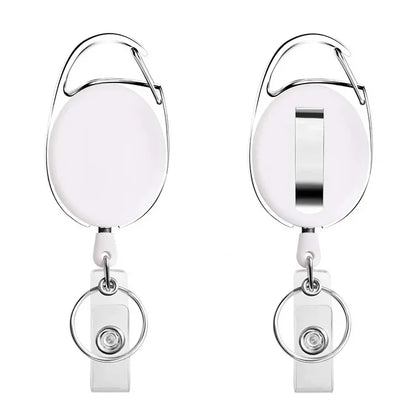 Retractable Badge Reel - White