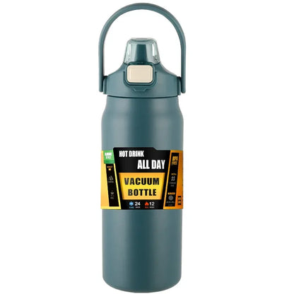 Pop Up Straw Insulated Bottle - Teal / 800ml