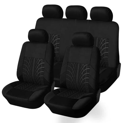 Universal Fabric Car Seat Covers - Black / Full Set