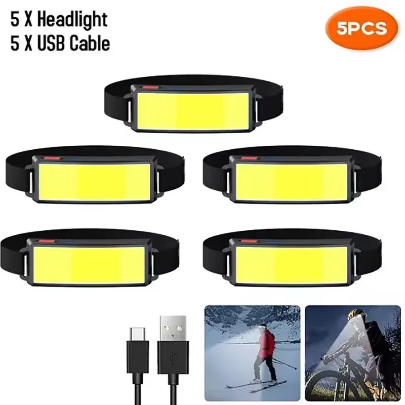 Rechargeable Wide Beam COB Headlamp