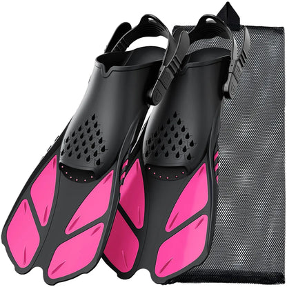 Open Heel Snorkel Fins - Pink / S/M