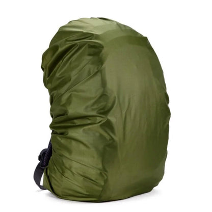 Hiking Backpack with Rain Cover - Olive Green / 60L