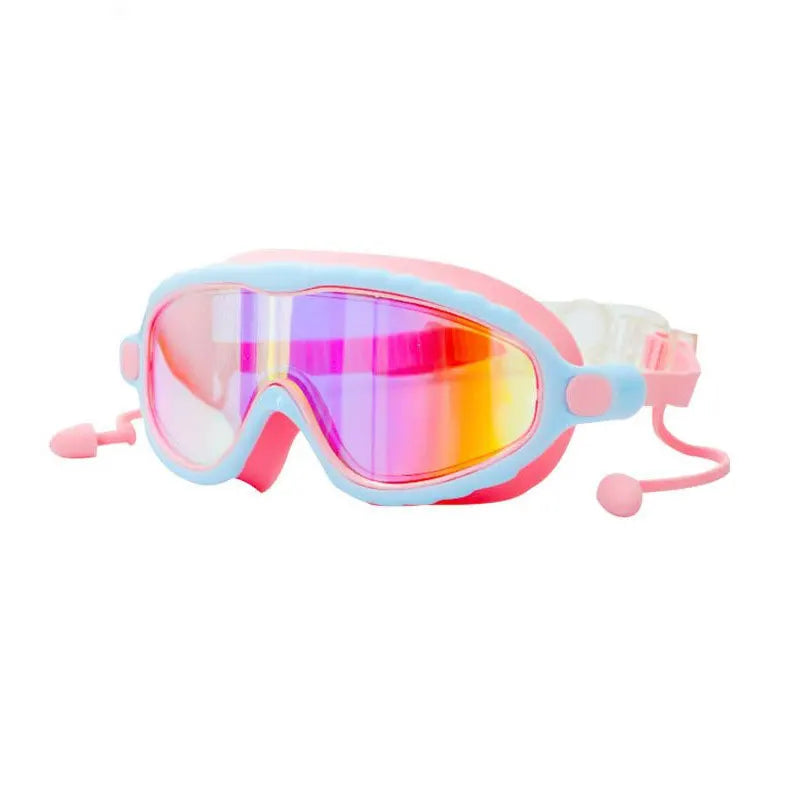 Kids Big Frame Swim Goggles - Iridescent Pink