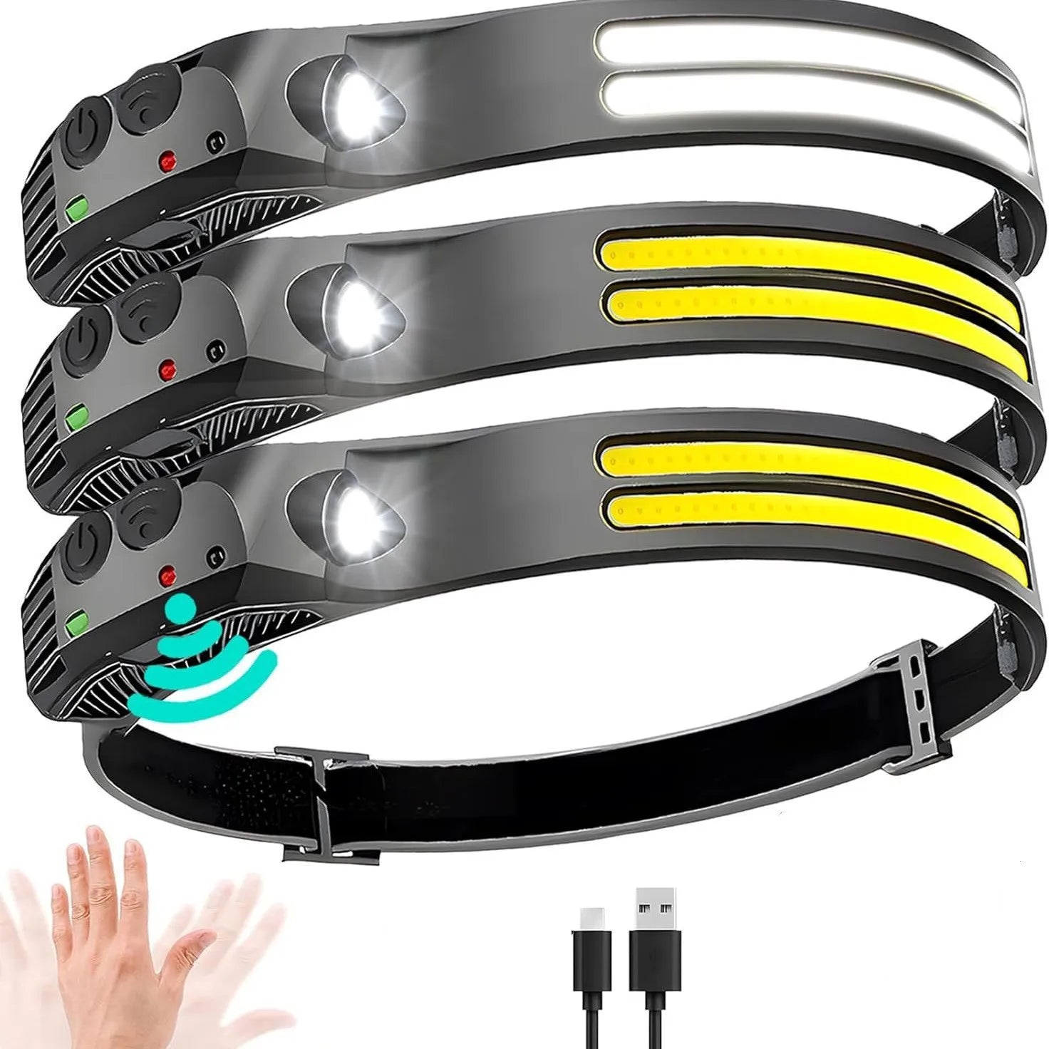 Strip Smart Sensor COB Headlamp