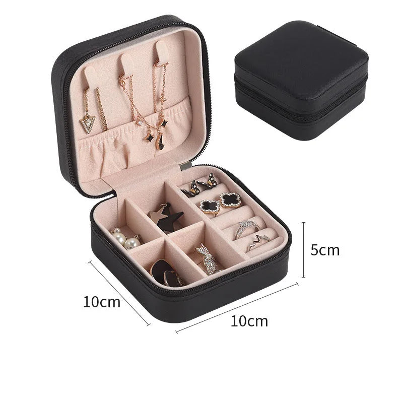 Compact Travel Jewelry Case - Black