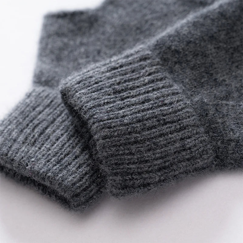 Knitted Wool Fingerless Mitts
