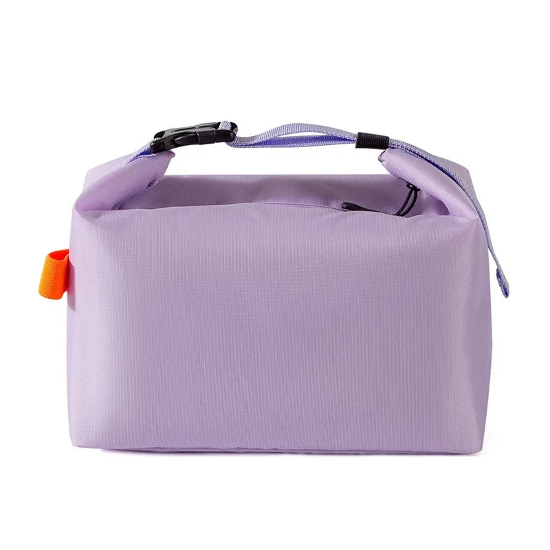 Insulated Roll Top Lunch Bag - Purple