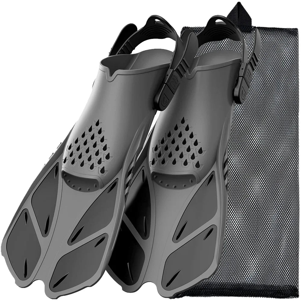 Open Heel Snorkel Fins - Black / S/M