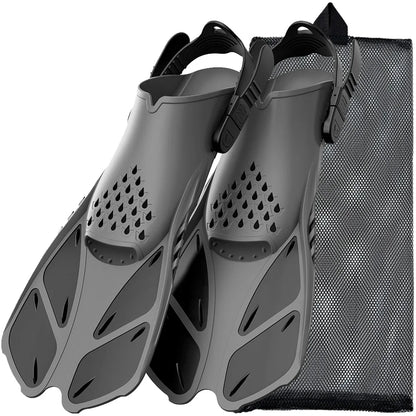 Open Heel Snorkel Fins - Black / S/M