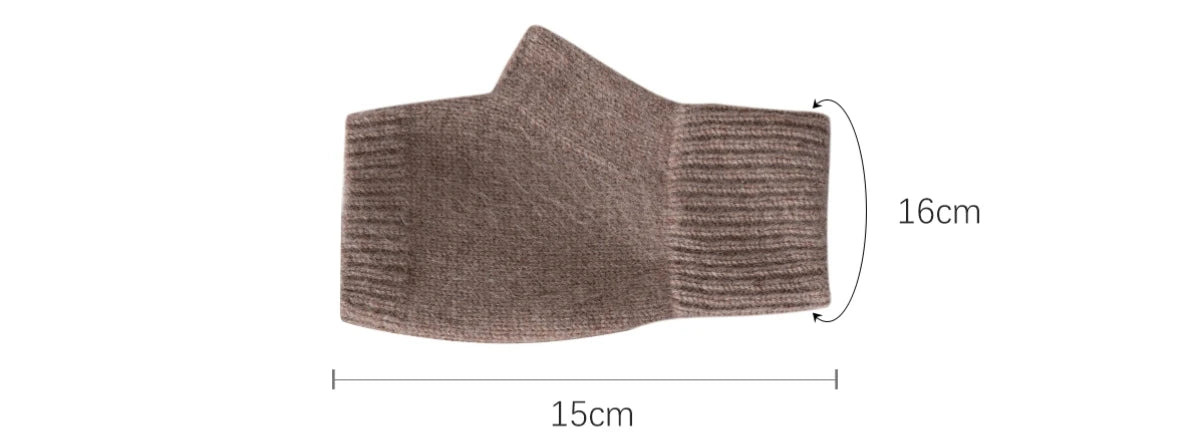 Knitted Wool Fingerless Mitts