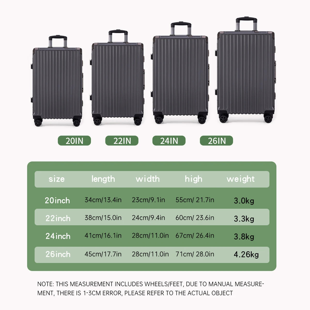 Aluminum Frame Carry On Suitcase