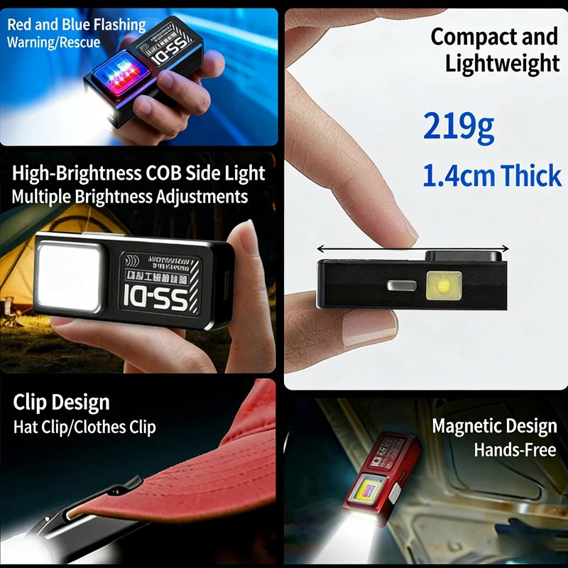 Mini COB Clip Flashlight