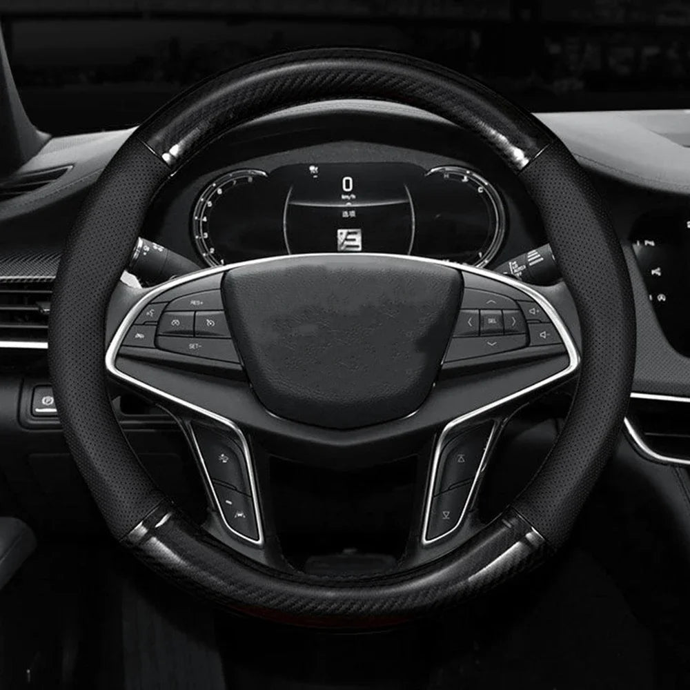 Carbon Look Steering Wheel Cover
