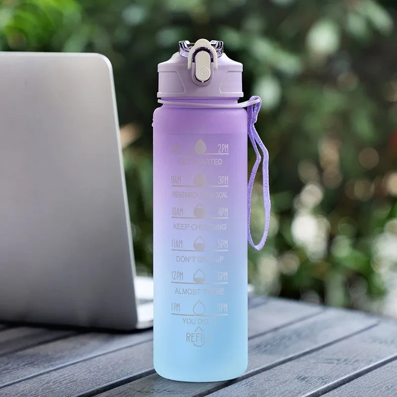 Time Marker Water Bottle - Purple