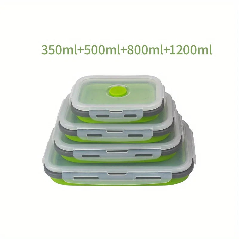Collapsible Silicone Food Container - 4pcs