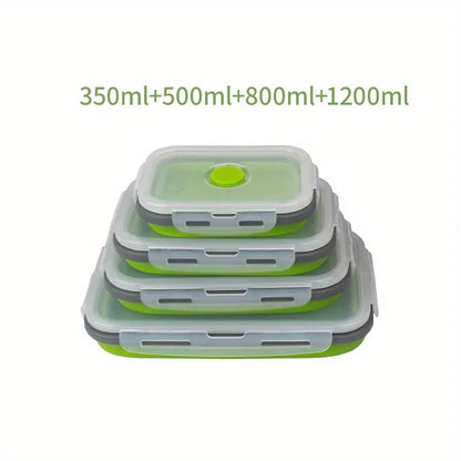 Collapsible Silicone Food Container - 4pcs