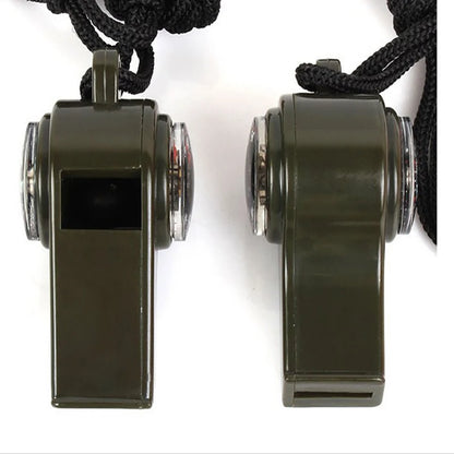 Emergency Whistle with Compass and Thermometer - packed size