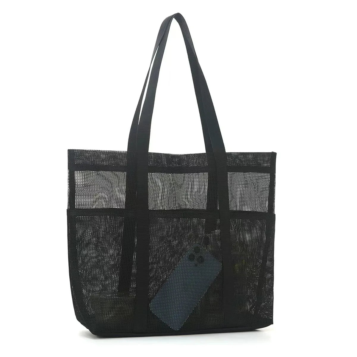 Large Mesh Beach Bag - front view