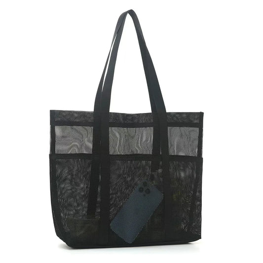 Large Mesh Beach Bag - front view