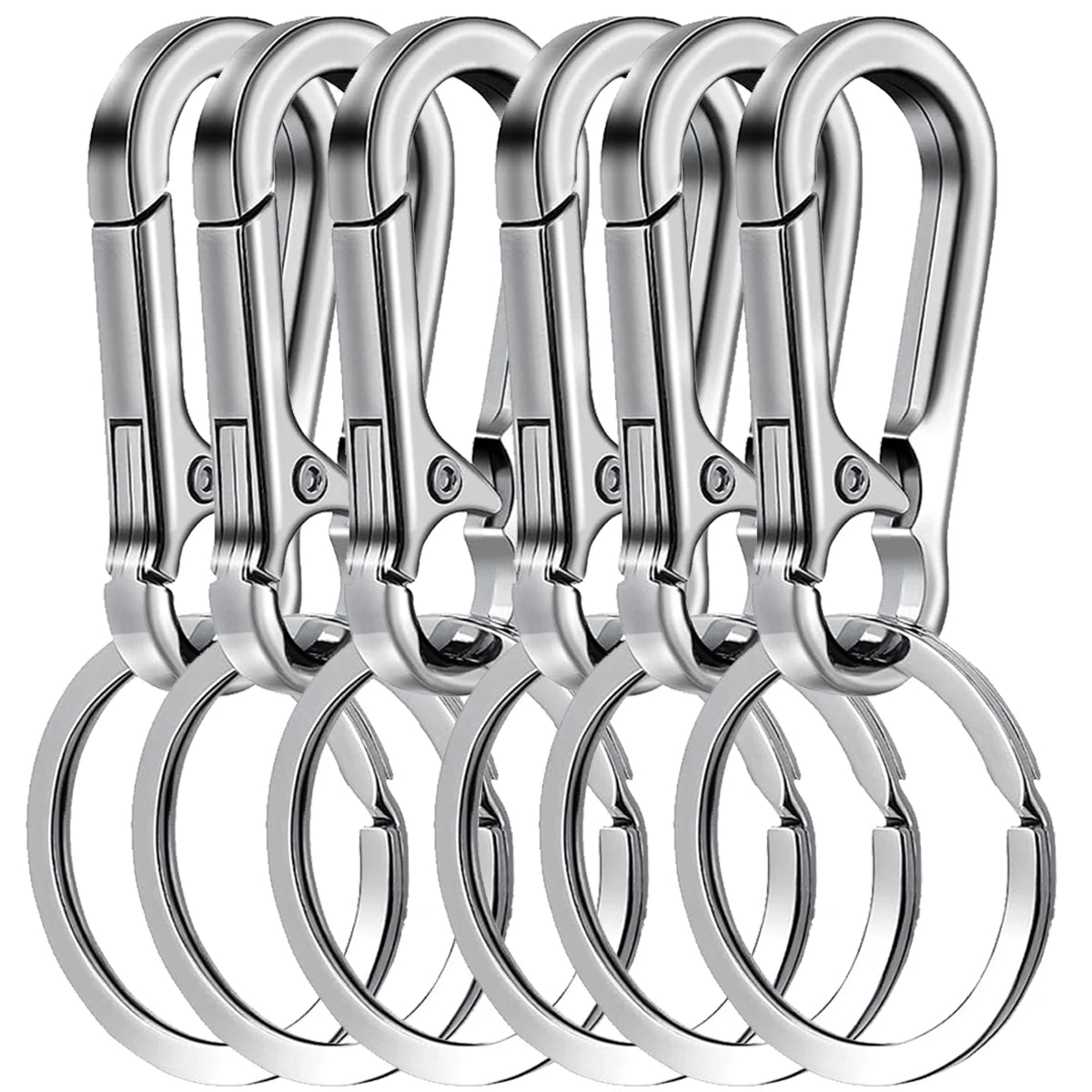 Carabiner Keychain Clips - Silver