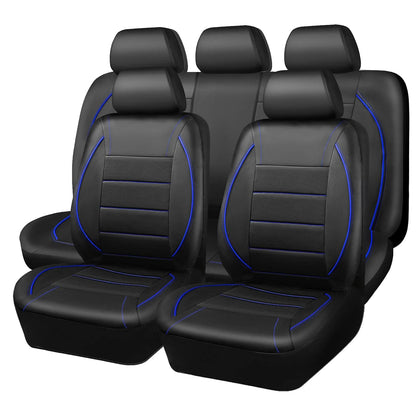 Faux Leather Car Seat Covers - Blue / Full Set