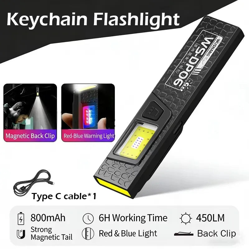 Mini COB Clip Flashlight