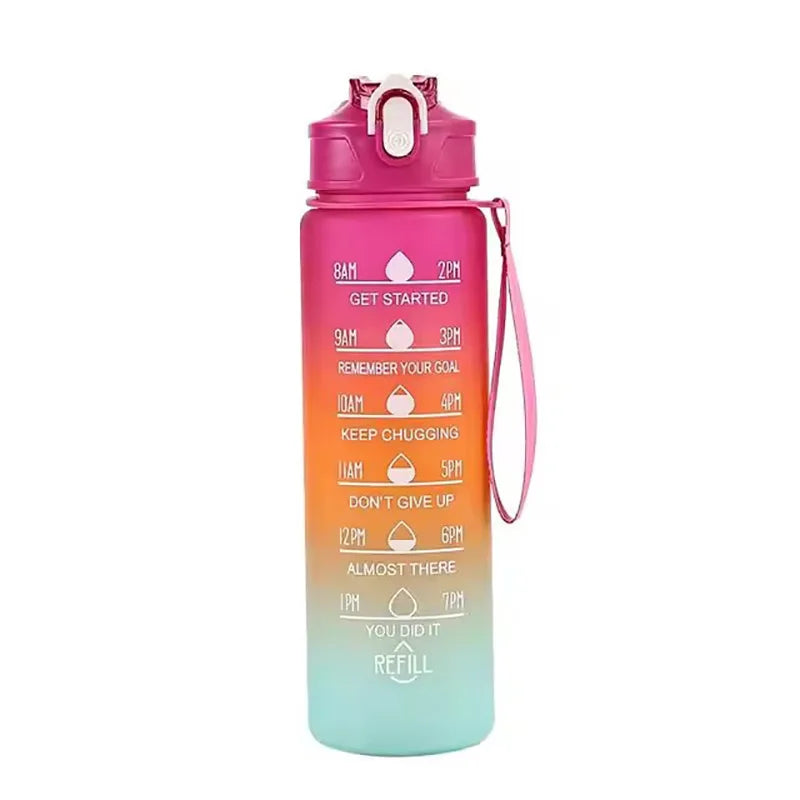Time Marker Water Bottle - Rose Red