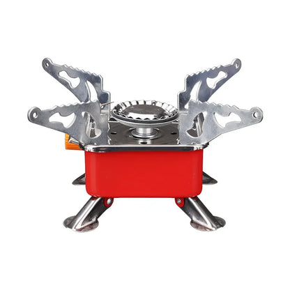 Square Folding Camp Stove - front view