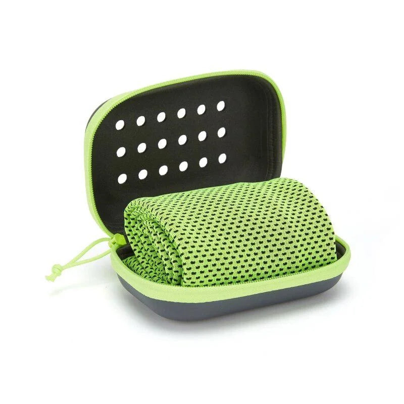 Cooling Towel with Case - Green