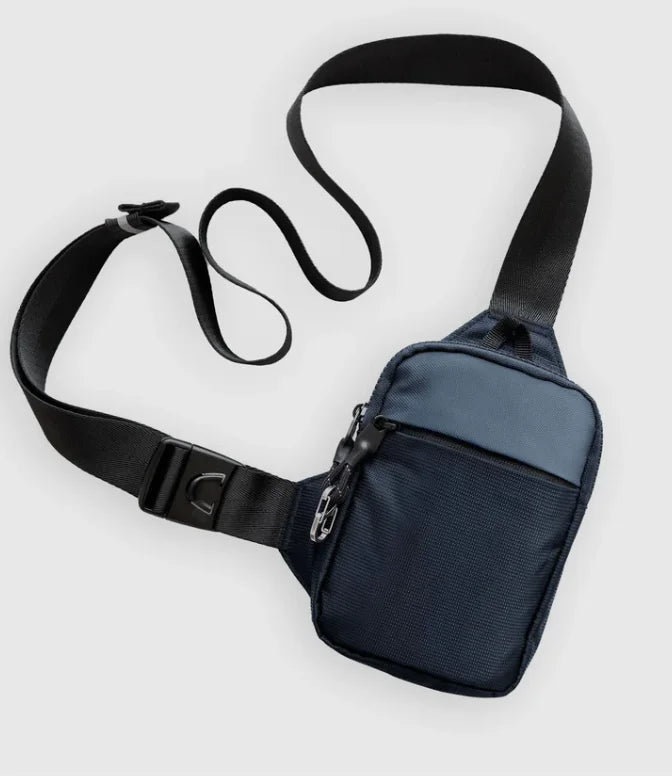 Lockable Mini Crossbody Bag - Navy Blue / S