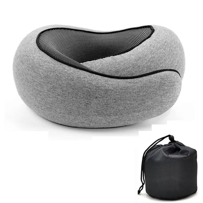 Memory Foam Neck Pillow - Gray