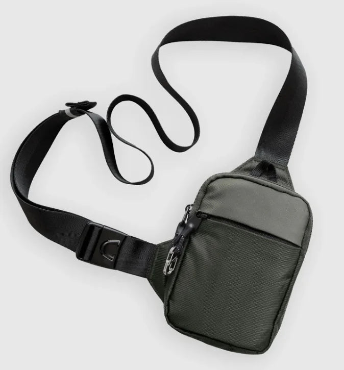 Lockable Mini Crossbody Bag - Gray / L